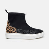 ROAR SNEAKER CALZA | calza di lycra con glitter e stampa maculata