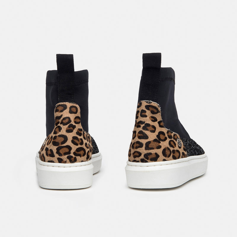 <b>ROAR SNEAKER SOCKS</b> lycra stocking with glitter and spotted print