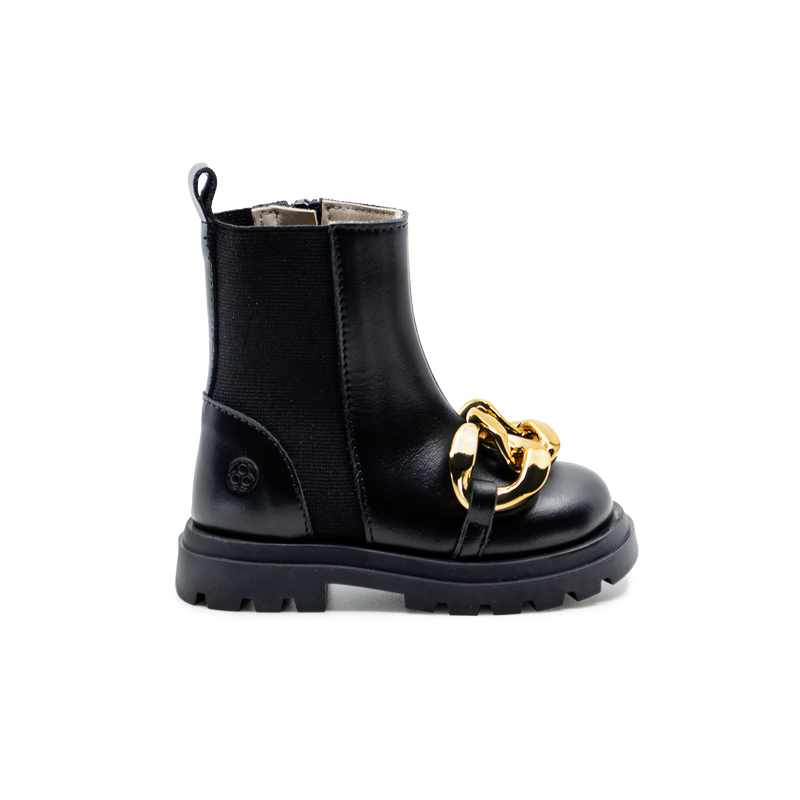 Stivaletto beatles nero catena bambina inverno 2021