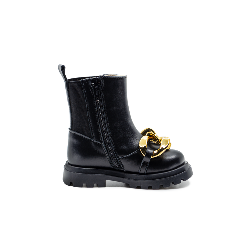 Stivaletto beatles nero catena bambina inverno 2021