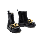 Stivaletto beatles nero catena bambina inverno 2021