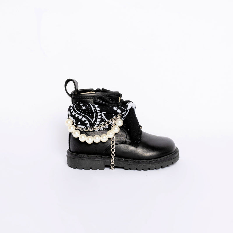 Stivaletto biker bambina nero inverno 2021