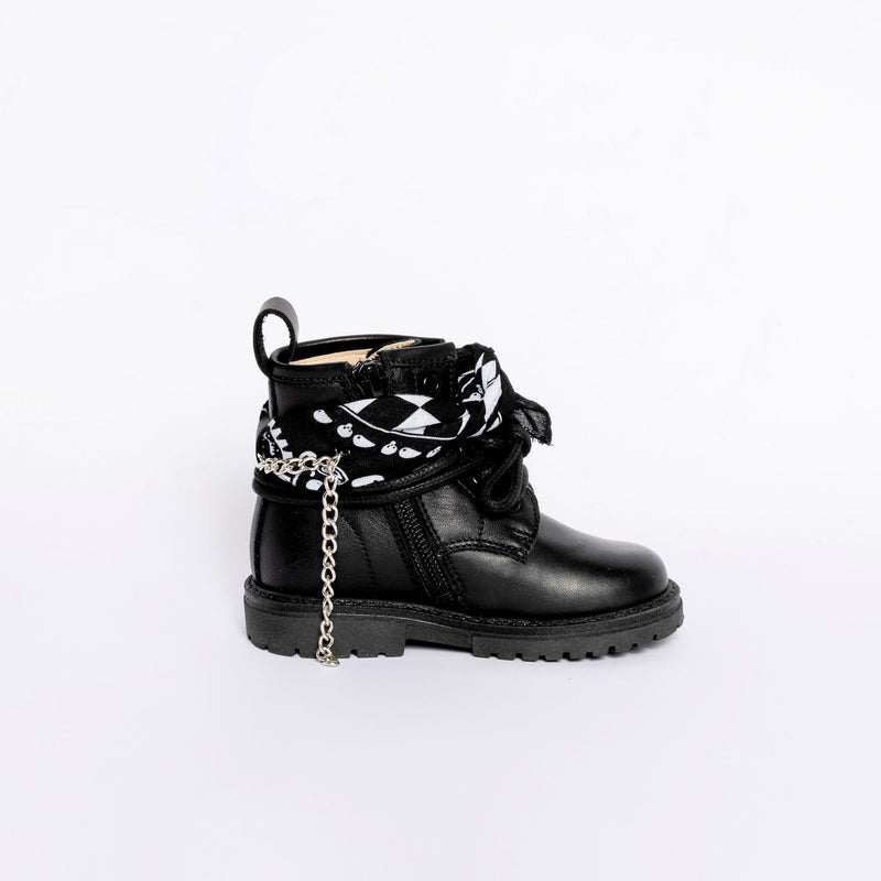 Stivaletto biker bambina nero inverno 2021