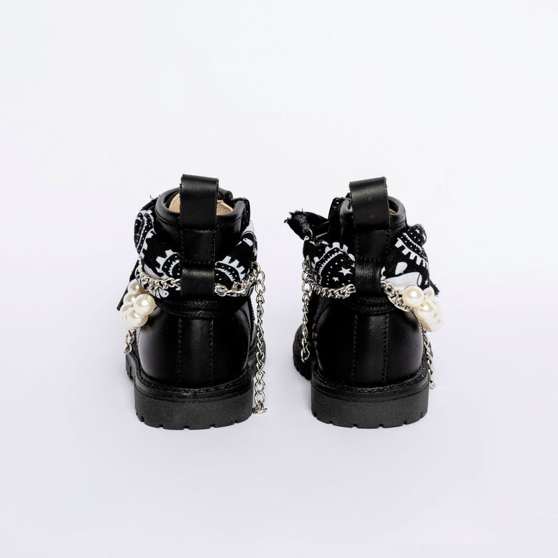 Stivaletto biker bambina nero inverno 2021