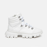 <b>MOUNTAIN WHITE SNEAKER</b> white high-top sneaker with laces and internal zip