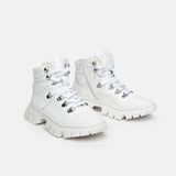 <b>MOUNTAIN WHITE SNEAKER</b> white high-top sneaker with laces and internal zip