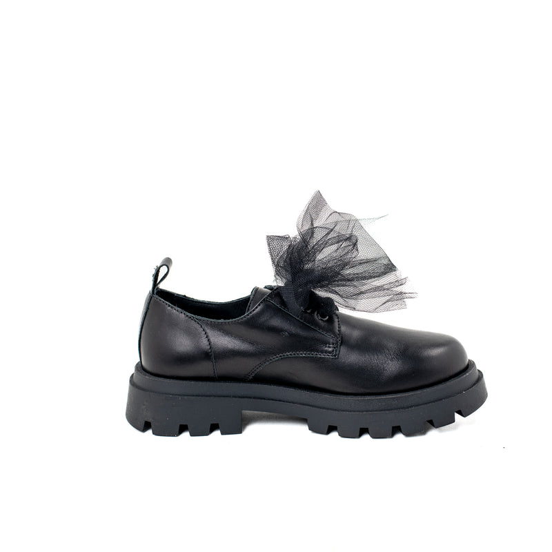 Scarpa con lacci TULLE STRINGATA BLACK